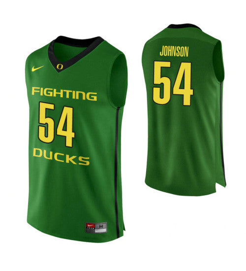 Oregon Ducks #54 Will Johnson College Basketball Jersey Apple Green 10070 stitched college jersey