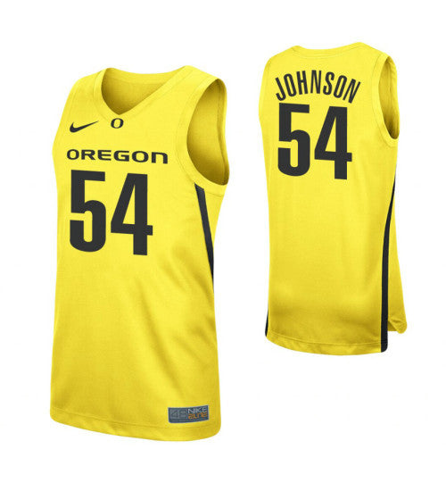 Oregon Ducks #54 Will Johnson Yellow College Basketball Jersey stitched college jersey