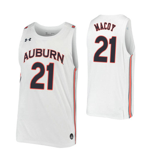 Auburn Tigers 21 Will Macoy White College Basketball Jersey | Stitched Jersey RTJS 5404