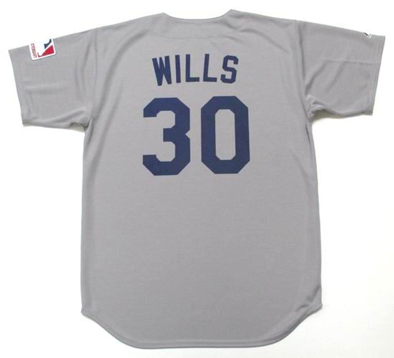 Los Angeles Dodgers Maury Wills Cooperstown MLB jersey front view