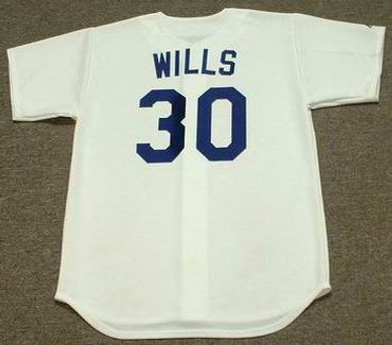 Los Angeles Dodgers Maury Wills 1960s Cooperstown MLB jersey front view