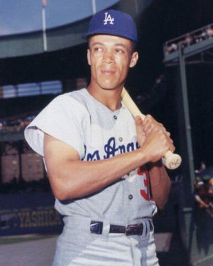 Los Angeles Dodgers Maury Wills Cooperstown MLB jersey front view