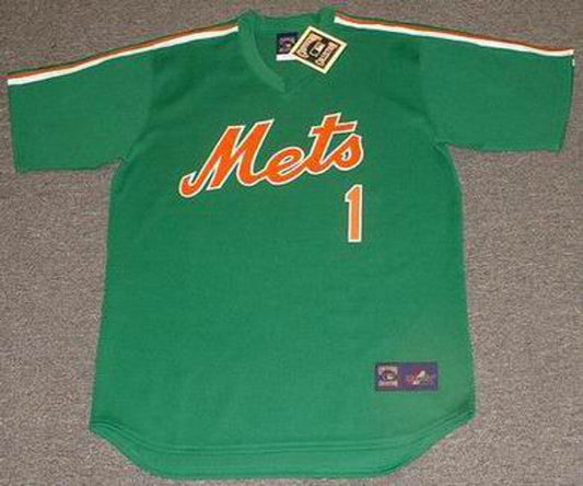 New York Mets Mookie Wilson Cooperstown St Pattys MLB jersey front view