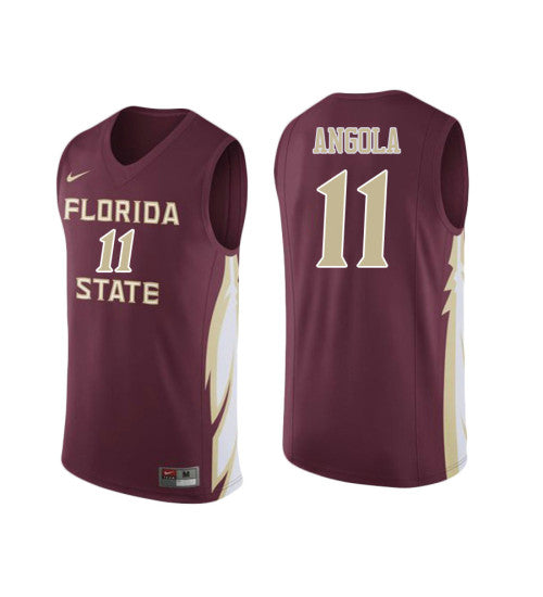 Florida State Seminoles 11 Braian Angola College Basketball Jersey Wine | Stitched Jersey RTJS 4516