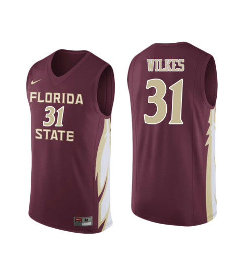 Florida State Seminoles 31 Wyatt Wilkes College Basketball Jersey Wine | Stitched Jersey RTJS 4491