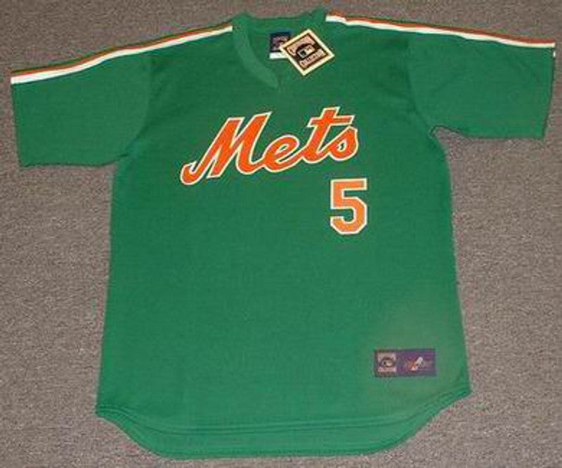 New York Mets David Wright 1980s Cooperstown St MLB jersey front view