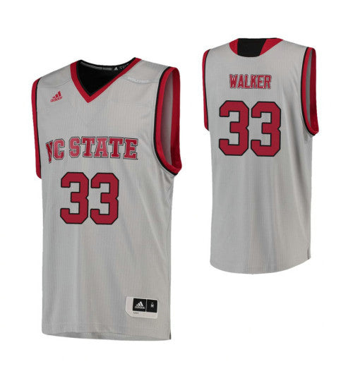 NC State Wolfpack #33 Wyatt Walker Gray College Basketball Jersey stitched college jersey