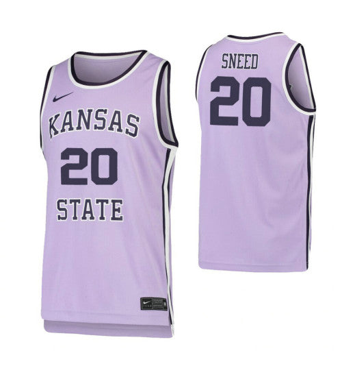 Kansas State Wildcats 20 Xavier Sneed Purple College Basketball Jersey 8039 | Stitched Jersey RTJS 3709