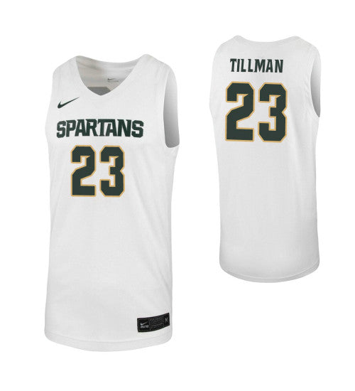 Michigan State Spartans #23 Xavier Tillman White College Basketball Jersey 8760 stitched college jersey