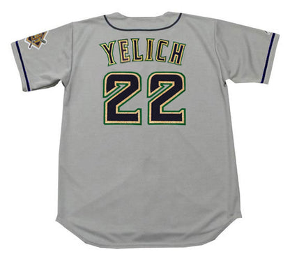 CY MB Milwaukee 1990s Away Throwback Baseball Stitched Jersey, Vintage Baseball Jersey, Retro Sewn Jersey