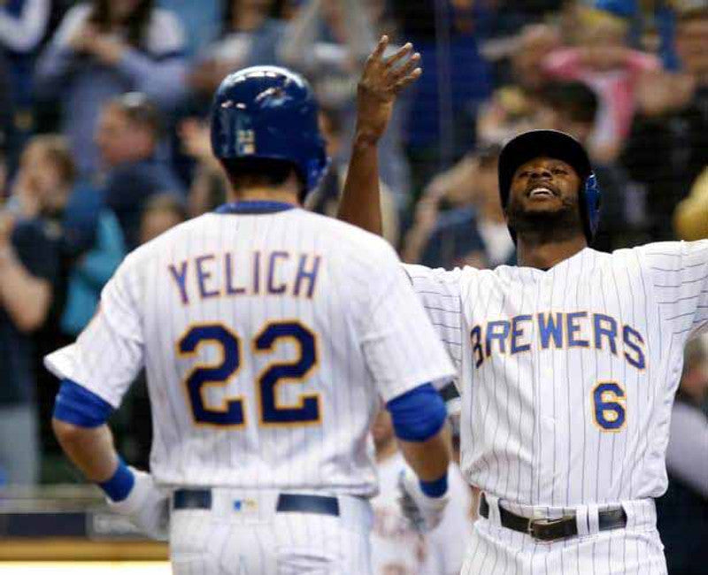 Milwaukee Brewers Name Number MLB jersey front view