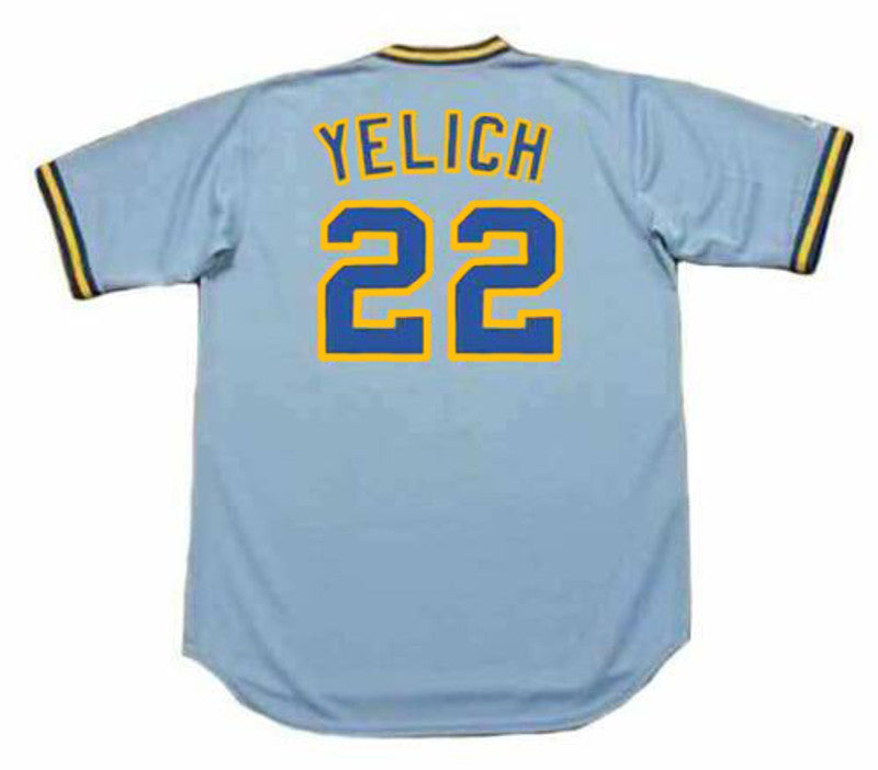 Milwaukee Brewers Christian Yelich 1980s MLB jersey front view