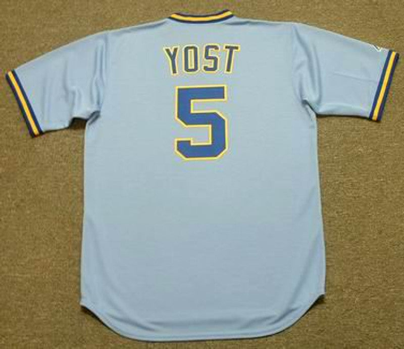 Milwaukee Brewers Ned Yost Cooperstown MLB jersey front view