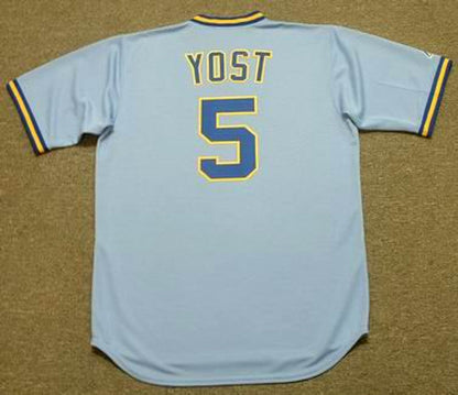 Milwaukee Brewers Ned Yost Cooperstown MLB jersey front view