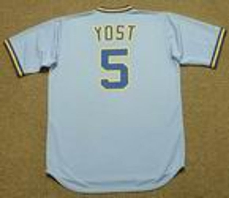 Milwaukee Brewers Ned Yost Cooperstown MLB jersey front view