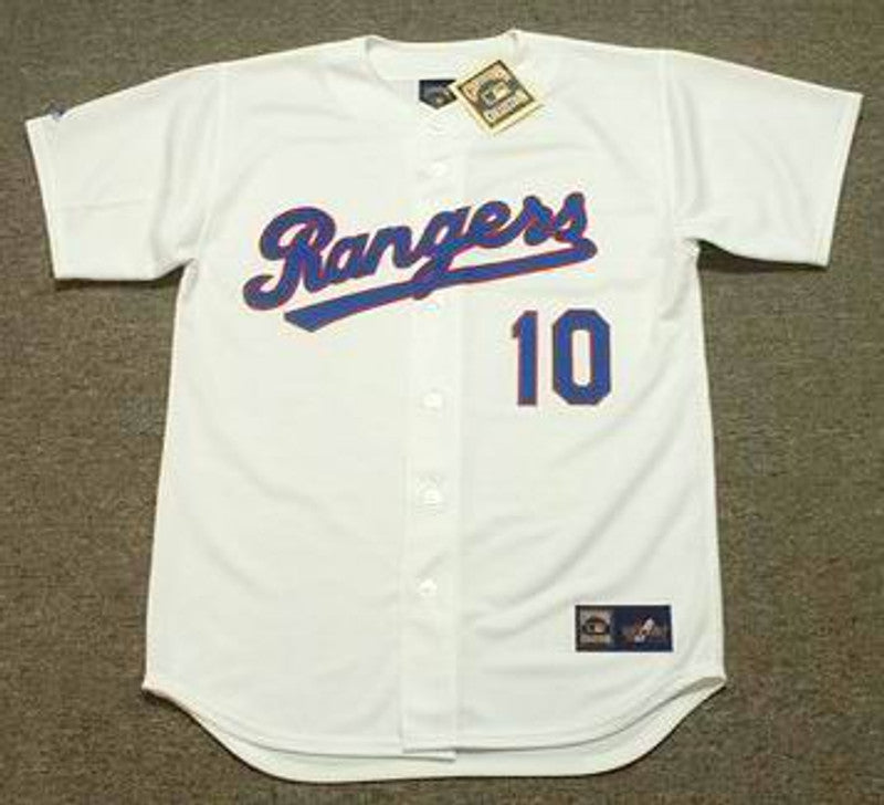 Texas Rangers Michael Young 1990s Cooperstown MLB jersey front view