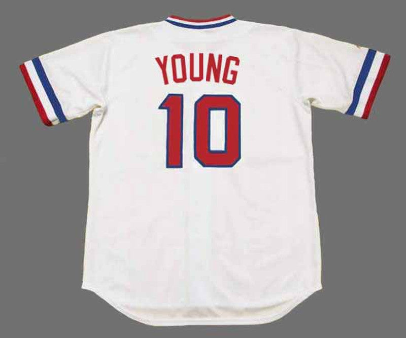 Texas Rangers Michael Young 1970s MLB jersey front view