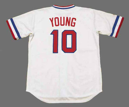 Texas Rangers Michael Young 1970s MLB jersey front view