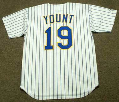 Milwaukee Brewers Robin Yount Cooperstown MLB jersey front view