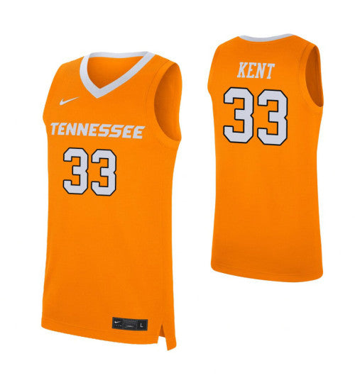 Tennessee Volunteers Zach Kent Orange stitched throwback college basketball jersey
