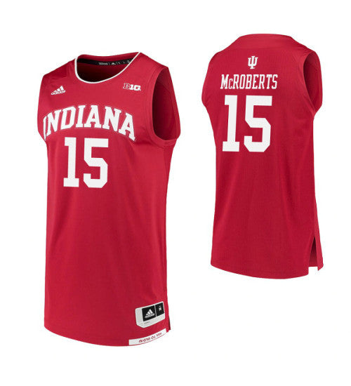 Indiana Hoosiers 15 Zach Mcroberts Crimson College Basketball Jersey | Stitched Jersey RTJS 4146