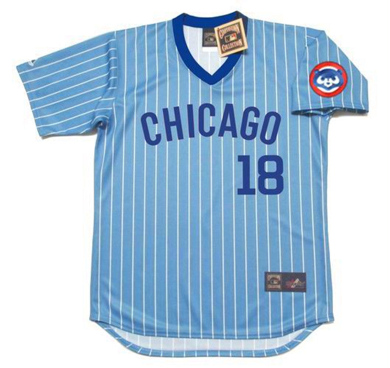 Chicago Cubs Ben Zobrist 1980s MLB jersey front view
