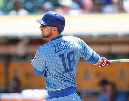 Chicago Cubs Ben Zobrist 1980s MLB jersey front view